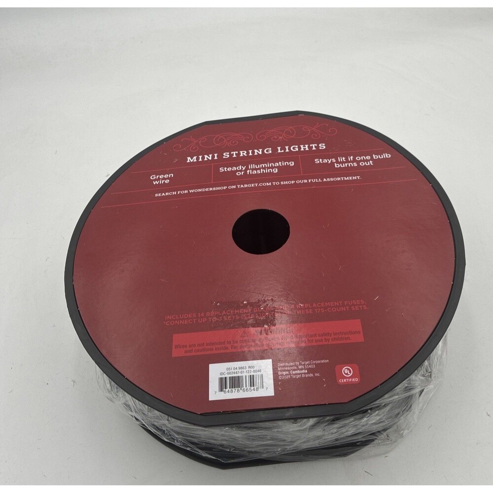 xmas lights mini string 175 counts clear